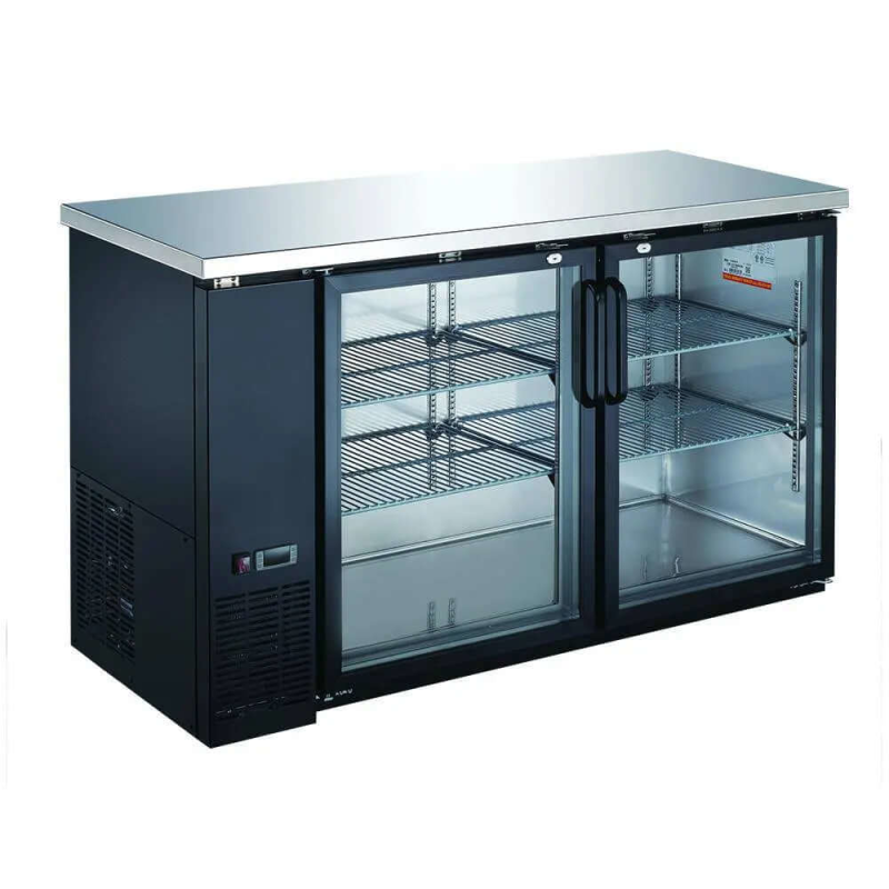 Ancaster Food Equipment 60.8-Inch Commercial Back Bar Cooler with Glass Doors (BBR-60G)