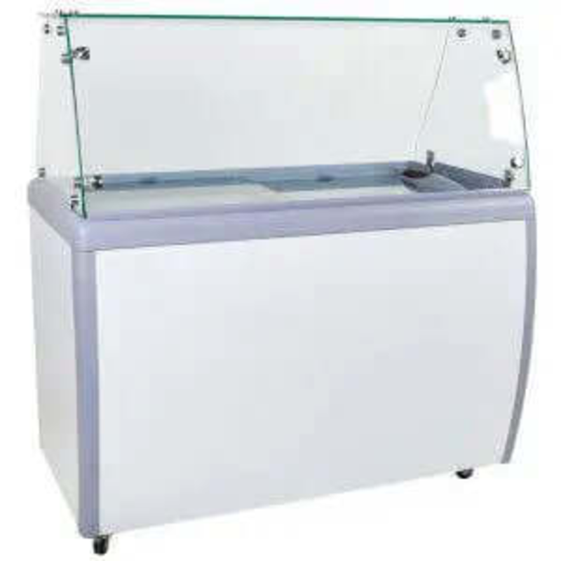 Ancaster DC-360 49.6" Ice Cream Merchandising Freezer with Sneeze Guard