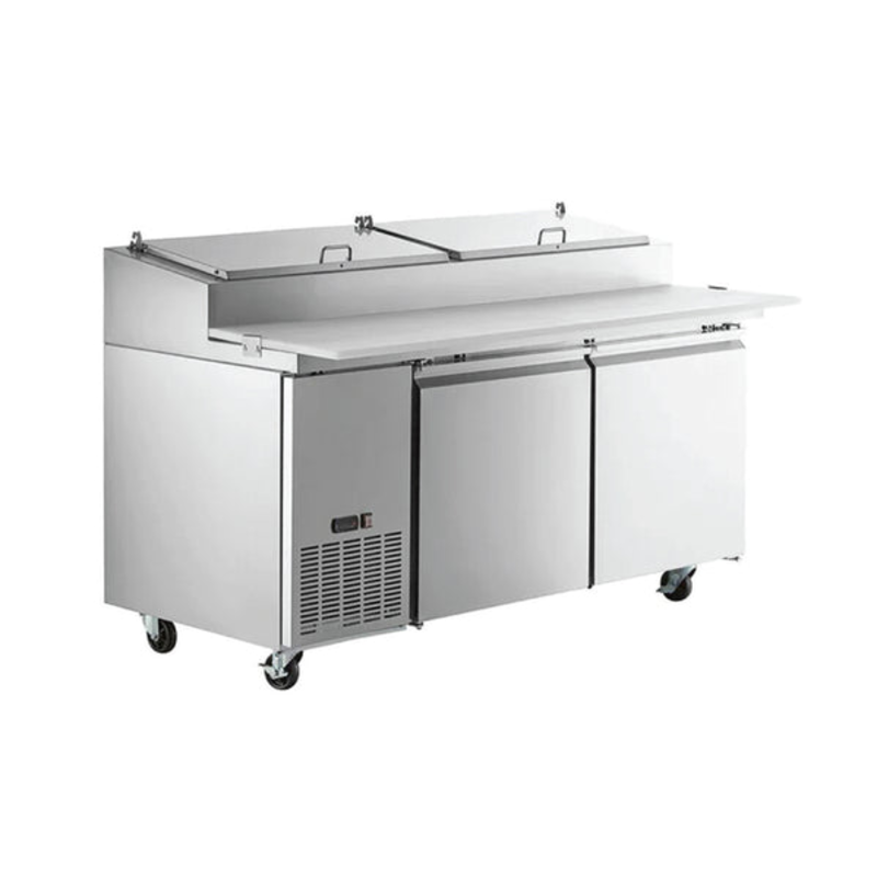 Ancaster AFE-PPT-71 71-Inch Two-Door Refrigerated Pizza Prep Table
