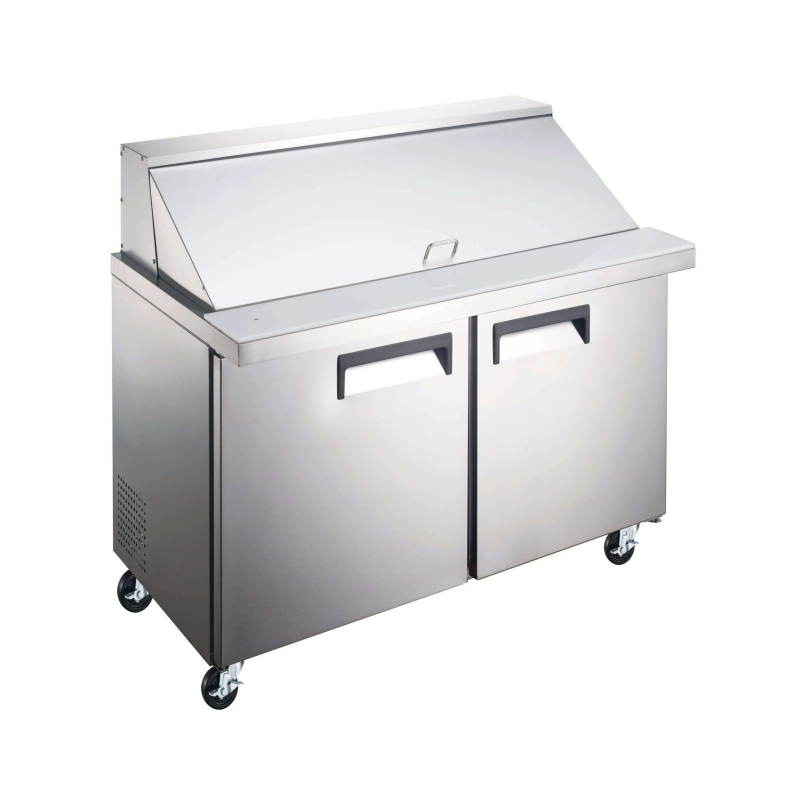 Ancaster Food Equipment 36.3-Inch Mega Top Refrigerated Prep Table, 2-Door (PTM-36 / SCLM2-36-E-HC)