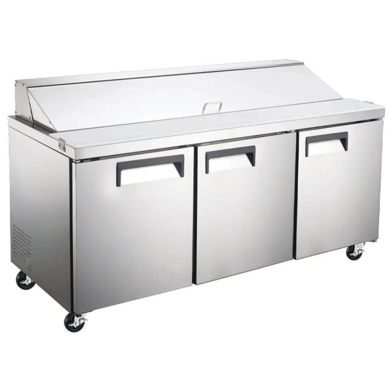 Ancaster PTS-70 70.4-Inch 3-Door Refrigerated Salad and Sandwich Prep Table