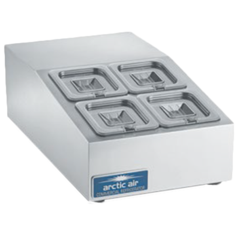 Arctic Air ACP4SQ 15-Inch Stainless Steel Refrigerated Countertop Pan Rail