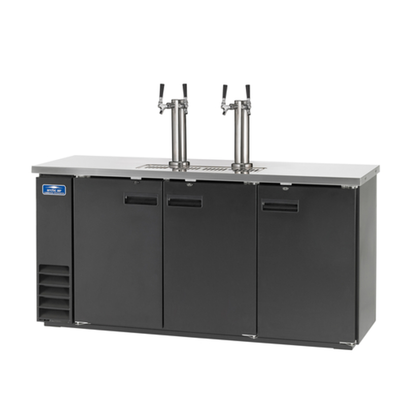 Arctic Air ADD72R-2 73-Inch Three-Door Draft Beer Dispenser with Dual Towers