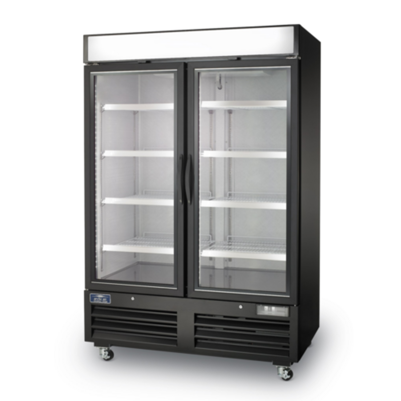 Arctic Air ARGDM49 49 Cu. Ft. Two-Door Glass Merchandising Refrigerator - 54"