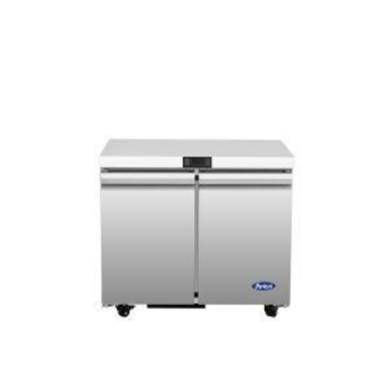 Atosa AUR36SD 36-3/8" Two-Door Undercounter Commercial Refrigerator