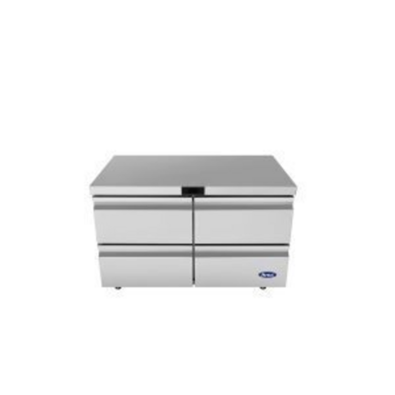 Atosa AUR48D4 48.25-Inch Two-Section Undercounter Refrigerator with 4 Drawers