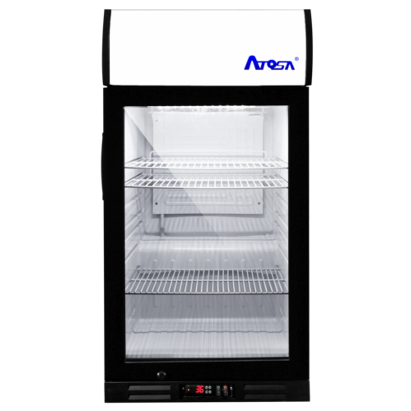 Atosa CTD-3ST 18.13-Inch Countertop Glass Door Display Refrigerator