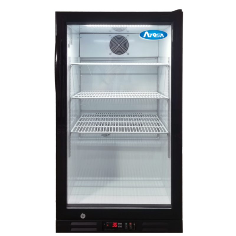 Atosa CTD-7T 21.5-Inch Black Countertop Display Refrigerator Merchandiser