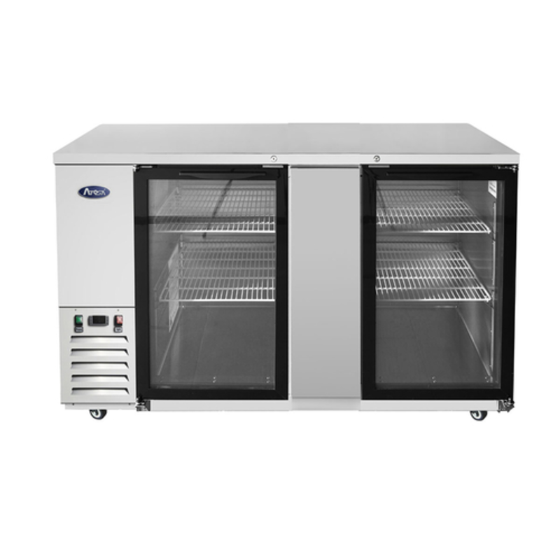 Atosa MBB69GGR 68" Refrigerated Back Bar Cabinet with Glass Doors