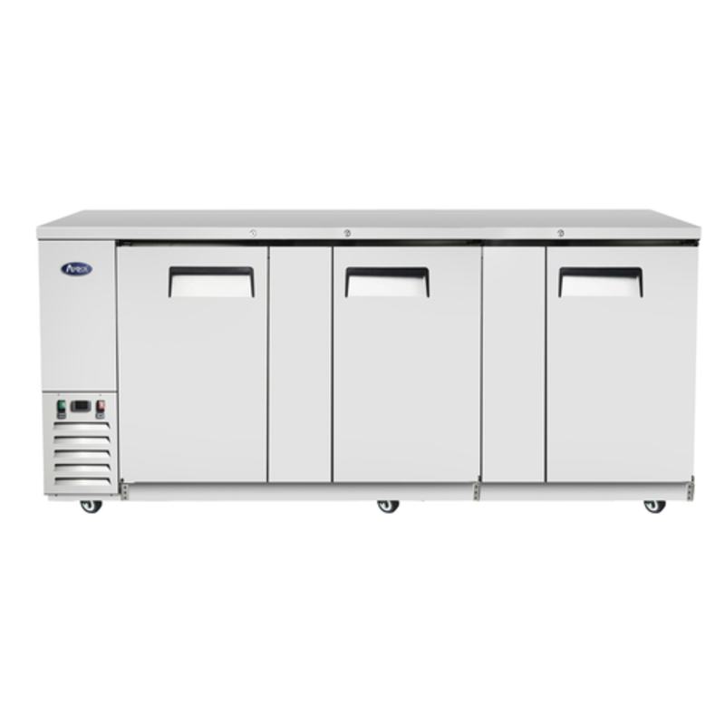 Atosa MBB90GR 89.3-Inch 3-Door Solid Back Bar Cooler Cabinet