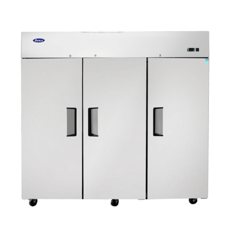 Atosa MBF8003GR Three-Door Top Mount Reach-In Freezer, 77.8-Inch