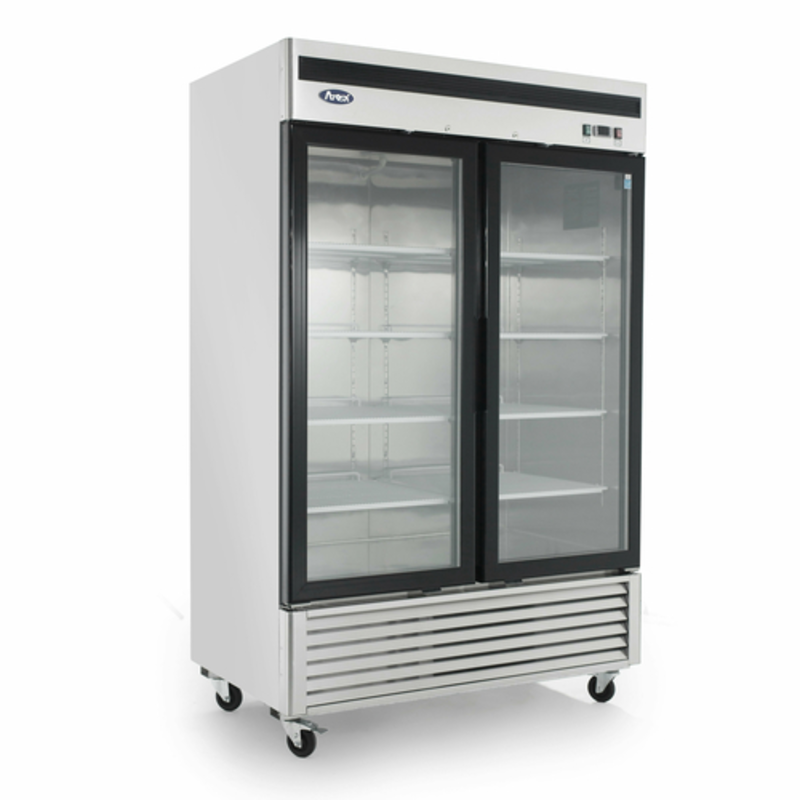 Atosa MCF8707GR 54.4" Dual Glass Door Commercial Display Refrigerator