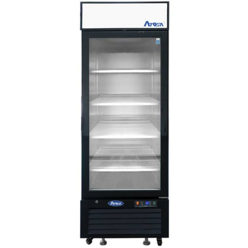 Atosa MCF8722GR 27-Inch Black Glass Door Commercial Refrigerator Merchandiser
