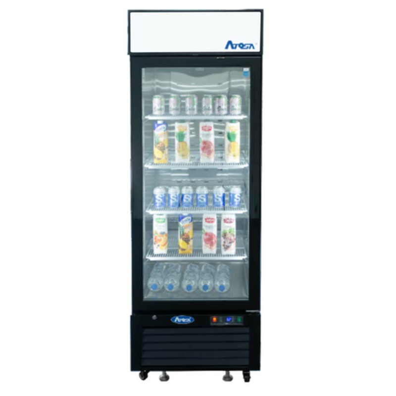 Atosa MCF8725GR 24.2-Inch Single-Door Display Refrigerator with Lighted Header