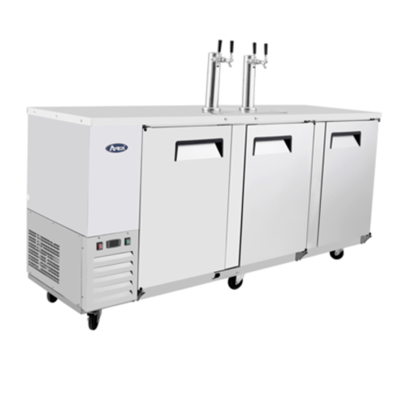 Atosa MKC90GR 89-Inch 3-Door Draft Beer Cooler, 4 Half-Barrel Capacity