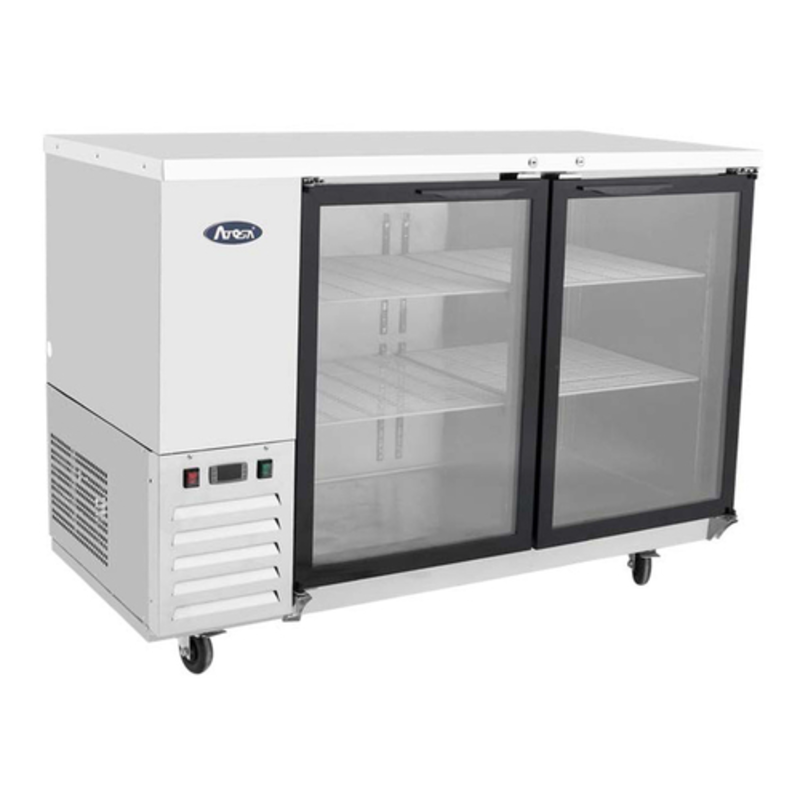 Atosa SBB59GGRAUS1 57-3/4" Glass Door Back Bar Cooler with Shallow Depth