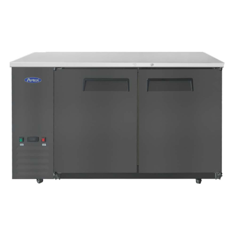 Atosa SBB59GRAUS2 57.75-Inch Compact Solid Door Back Bar Refrigerator - 15 Cu. Ft.