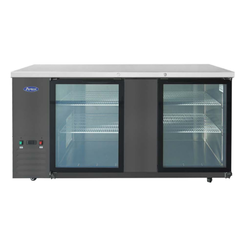 Atosa SBB69GGRAUS2 68-Inch 18.6 Cu. Ft. Glass Door Refrigerated Back Bar Cabinet