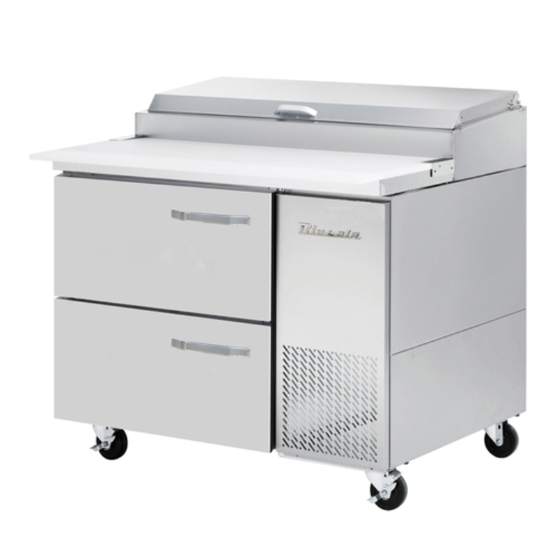 Blue Air BAPP44-D2-HC 44-Inch 2-Drawer Commercial Refrigerated Pizza Prep Table