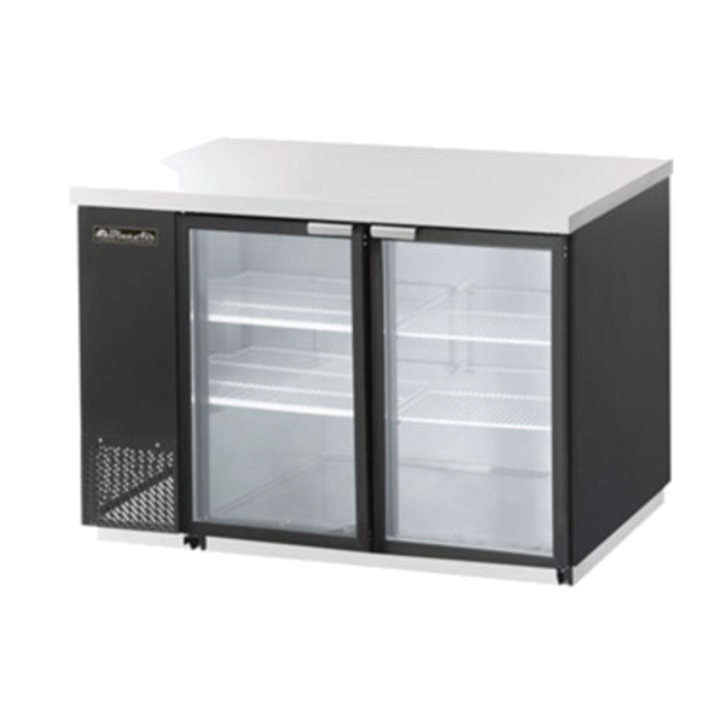 Blue Air BBB59-2SG-HC 59" Two-Section Glass Door Back Bar Refrigerator