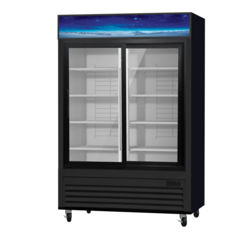 Blue Air BGM47SLB-HC 54-Inch Two-Section Sliding Glass Door Refrigerated Merchandiser