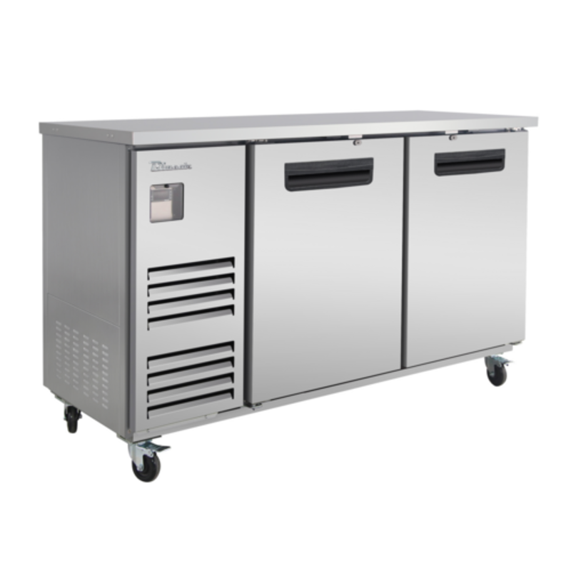 Blue Air BLBB69-3S-HC 69-Inch Stainless Steel Two-Section Back Bar Cooler
