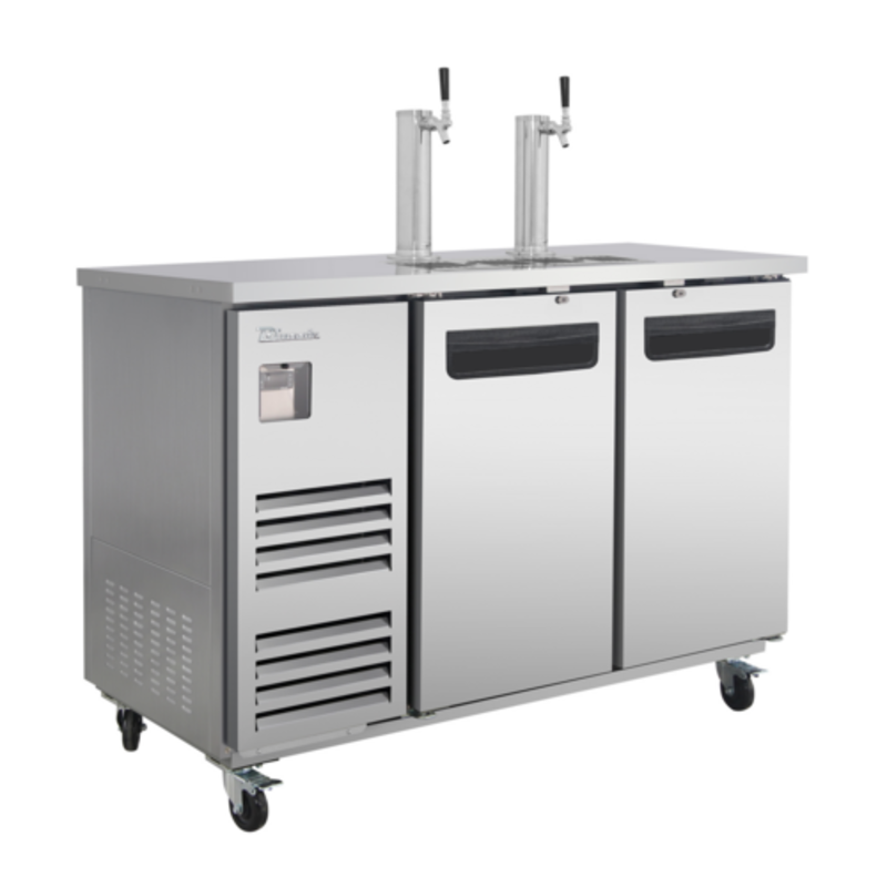 Blue Air BLKC59-2S-HC 58.75-Inch Two-Door Draft Beer Dispenser