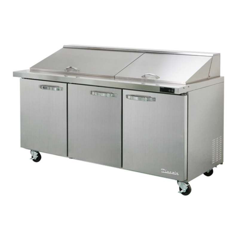 Blue Air BLMT72-HC 72-Inch 3-Door Mega Top Sandwich and Salad Prep Table