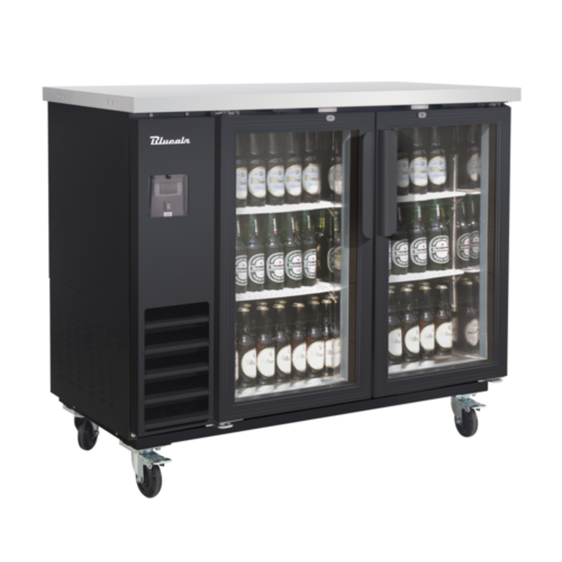 Blue Air BLNBB-48BG-HC 49" Narrow Depth Glass Door Back Bar Refrigerator