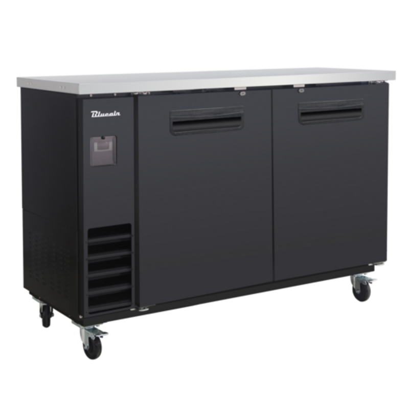 Blue Air BLNBB-60B-HC 61-Inch Narrow Depth 2-Door Refrigerated Back Bar Cooler