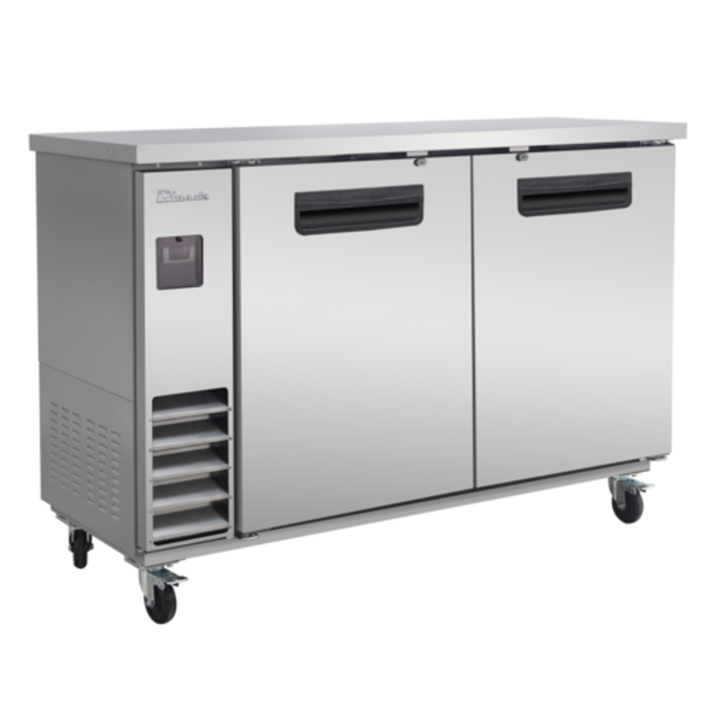 Blue Air BLNBB-60S-HC 61-Inch Narrow Depth 2-Door Back Bar Refrigerator
