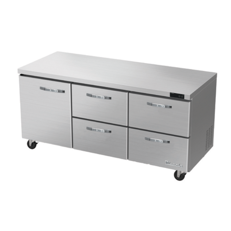 Blue Air BLUR72-D4RM-HC 72-Inch Undercounter Refrigerator with 4 Drawers and 1 Door - 20.2 Cu. Ft.