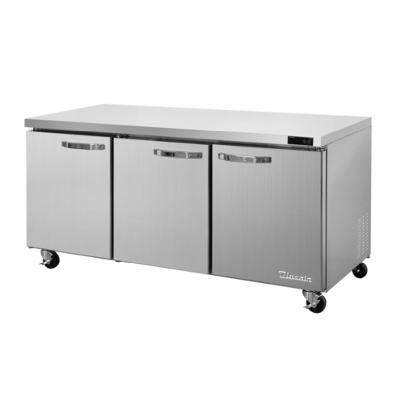Blue Air BLUR72-HC Commercial 72-Inch 3-Door Undercounter Refrigerator