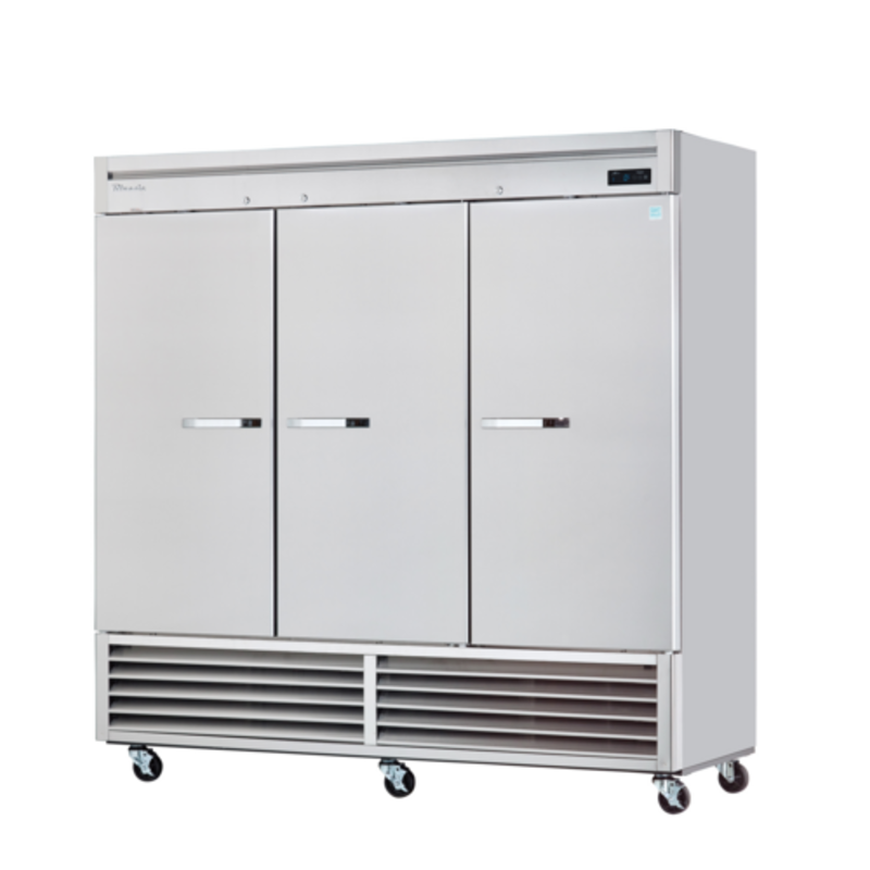 Blue Air BSR72-HC 81-Inch Three-Door Solid Reach-In Refrigerator