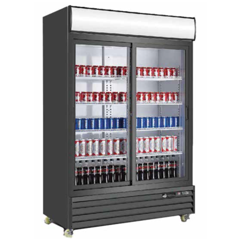 EFI C2S-52.4GD 52.4-Inch Two-Door Glass Merchandising Refrigerator - Black