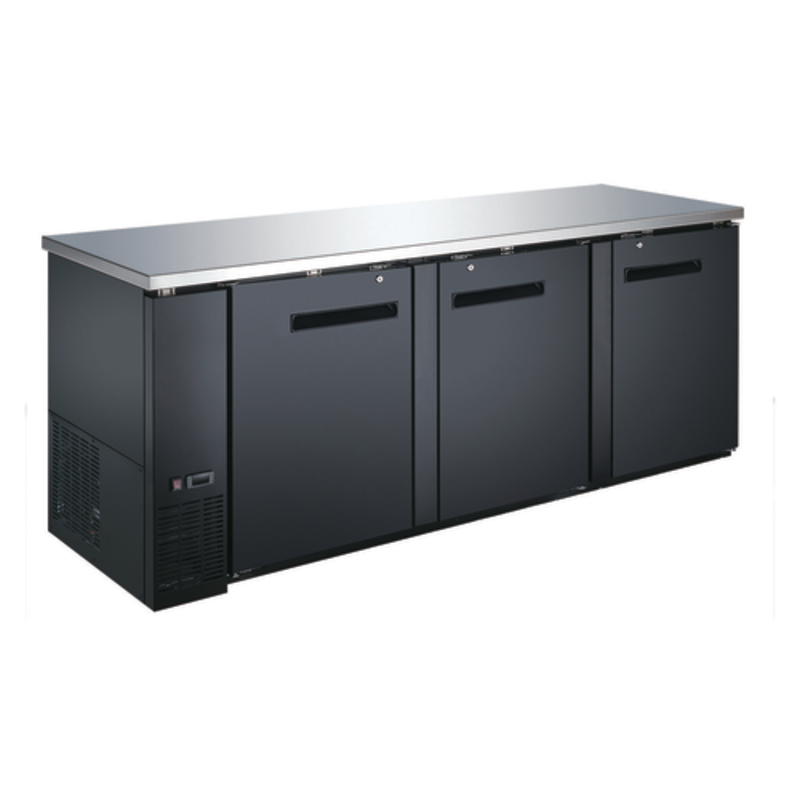 EFI Classic-Chill 90.4" Solid Door Refrigerated Back Bar Cabinet (CBBDR3-90CC)