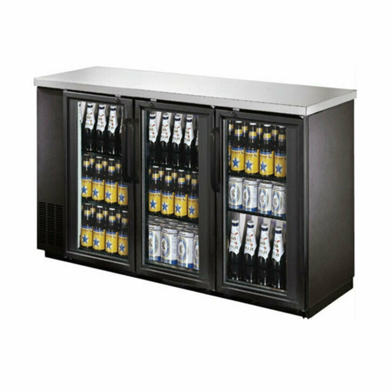 EFI 72.75" Glass Door Back Bar Cabinet Cooler CBBGD3-72CC