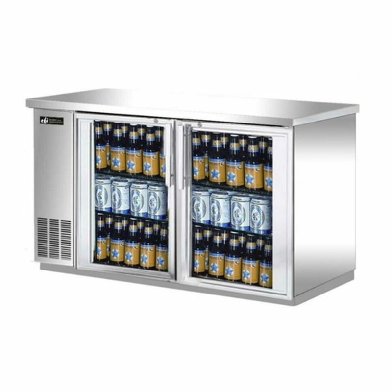 EFI CBBSGD2-60CC 60.8-Inch Glass Door Back Bar Cooler