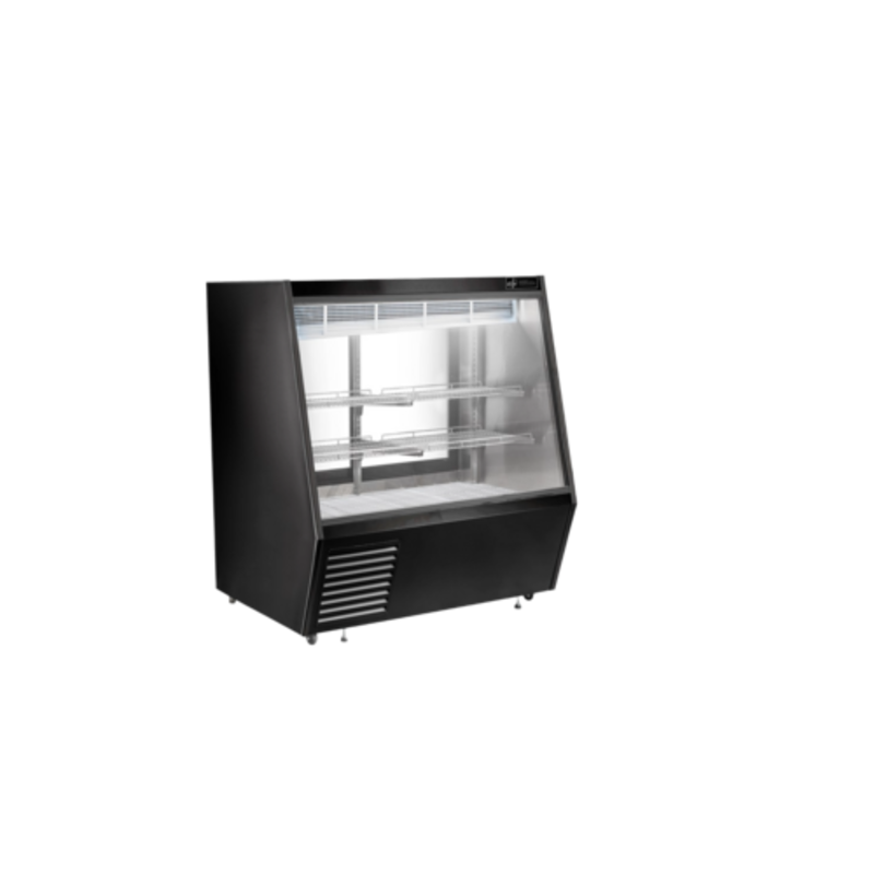 EFI CDCBS-48 48-Inch Flat Glass Refrigerated Deli Showcase - 22.5 Cu. Ft. Black
