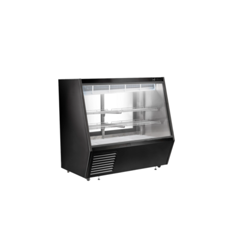EFI CDCBS-60 60" Black Refrigerated Deli Showcase with Flat Glass