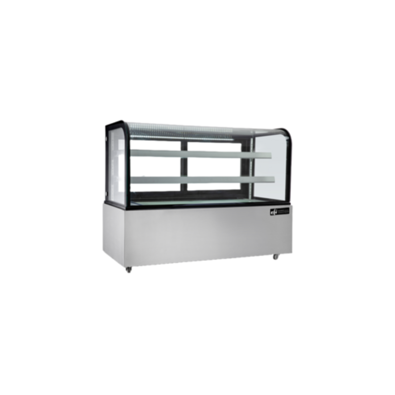 EFI CGCM-7348 72.4-Inch Stainless Steel Curved Glass Deli Merchandiser