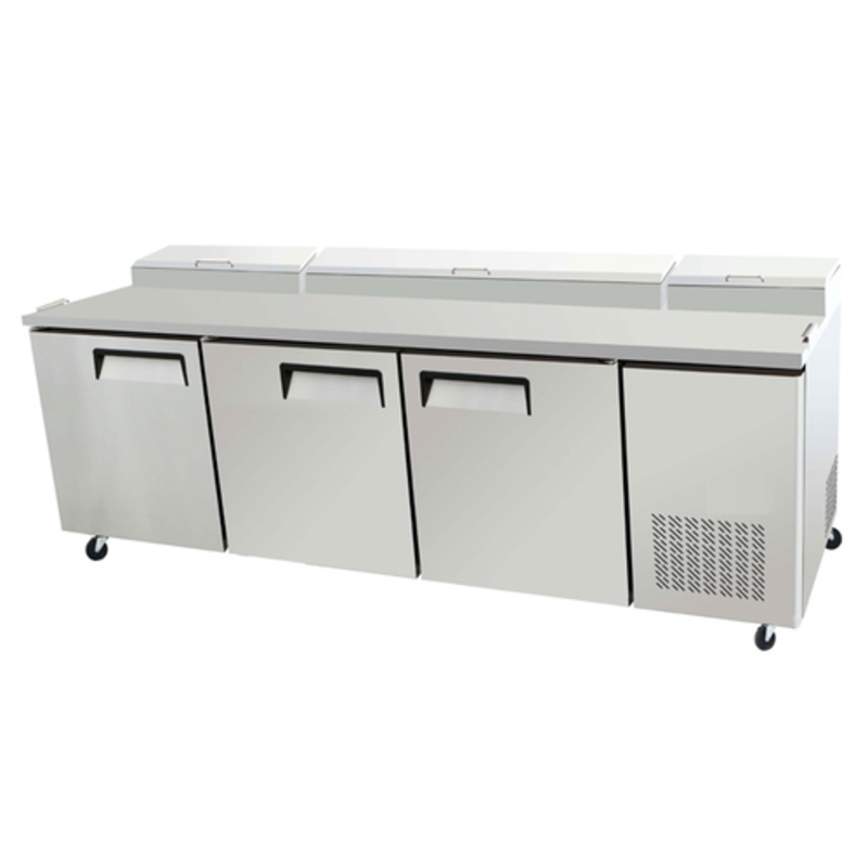 EFI CPDR3-93VC 93" Three-Door Refrigerated Pizza Prep Table