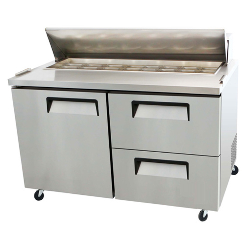 EFI Versa-Chill CSDW2-60VC 60-Inch 1-Door 2-Drawer Refrigerated Prep Table
