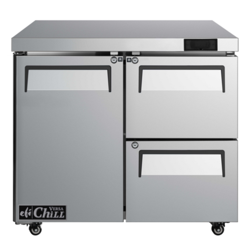 EFI Versa Chill CUDW2-36VC 36-Inch Undercounter Cooler, 1 Door & 2 Drawer Combo