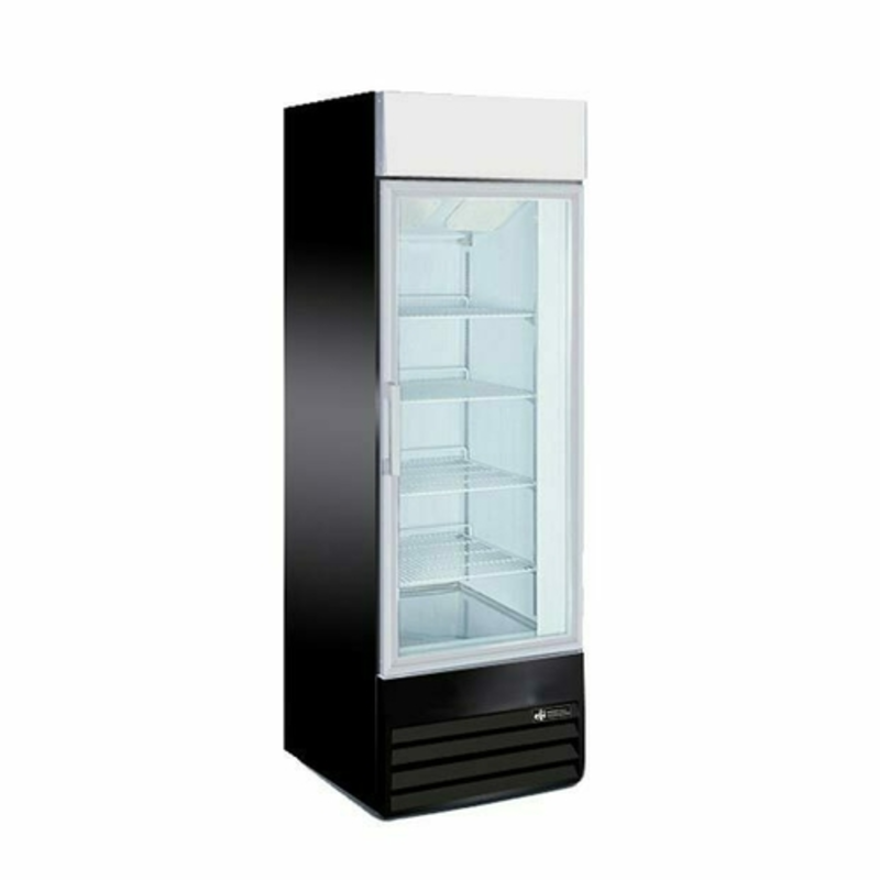 EFI F1-27GDVCX 27.2-Inch X-Line Black Glass Door Merchandising Freezer