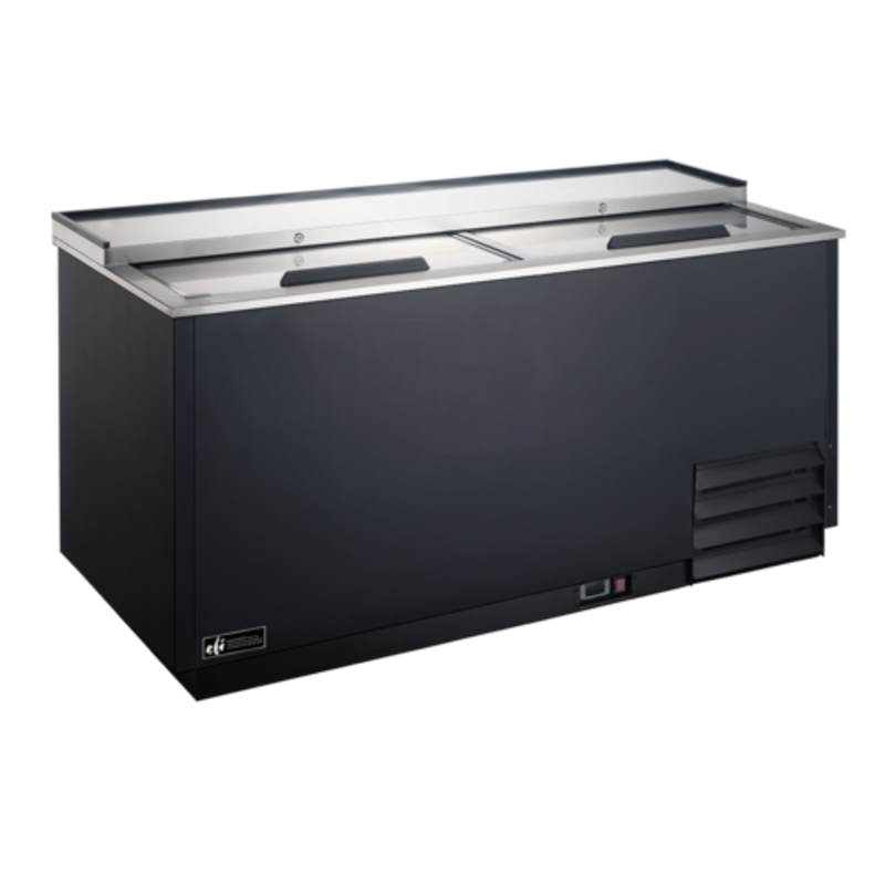 EFI FGF-50-VCX 50" Black Vinyl Commercial Glass Chiller