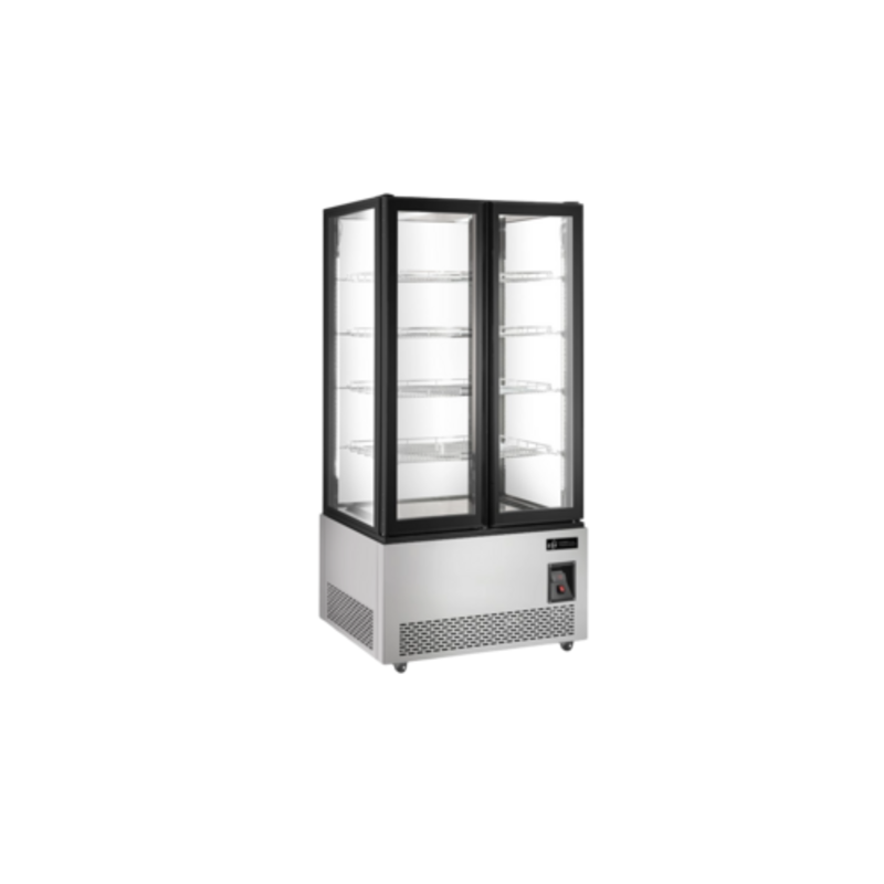 EFI FGSM-4275 39.3-Inch Black and Stainless Steel Glass Display Freezer