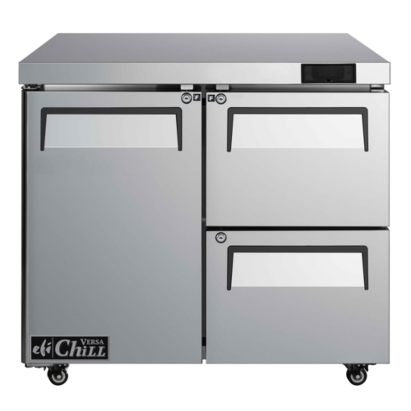 EFI Versa Chill FUDW2-36VC 36-Inch Undercounter Freezer with 1 Door and 2 Drawers