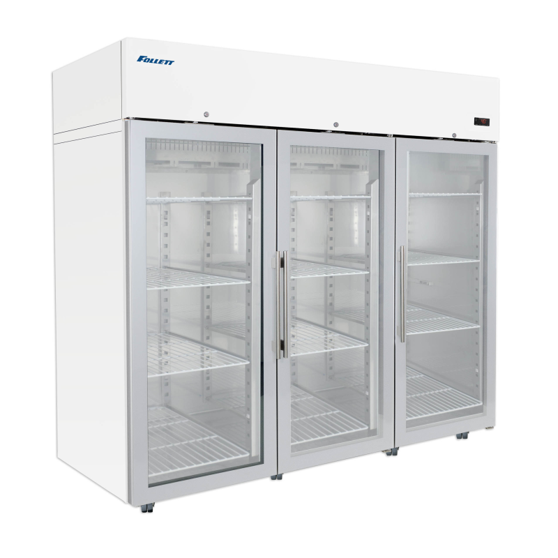 Follett Scientific FREF72-LB-RGD 85-Inch Upright Glass Door Laboratory Refrigerator (74.2 Cu. Ft.)