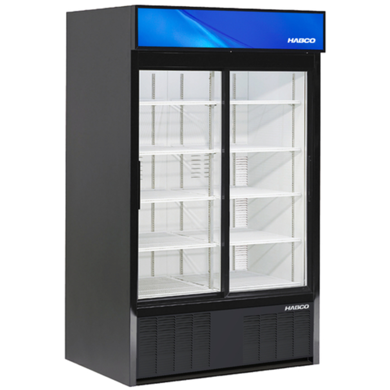 Habco ESM42HC 47.5-Inch Double Sliding Door Retail Refrigerator
